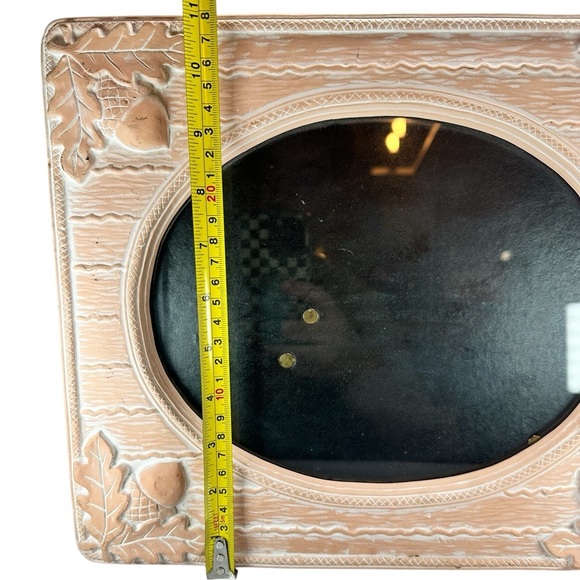 Vtg Terracotta Ceramic Picture Frame Acorn Leaves Natural Autumn 11”x13” - Picture 7 of 8